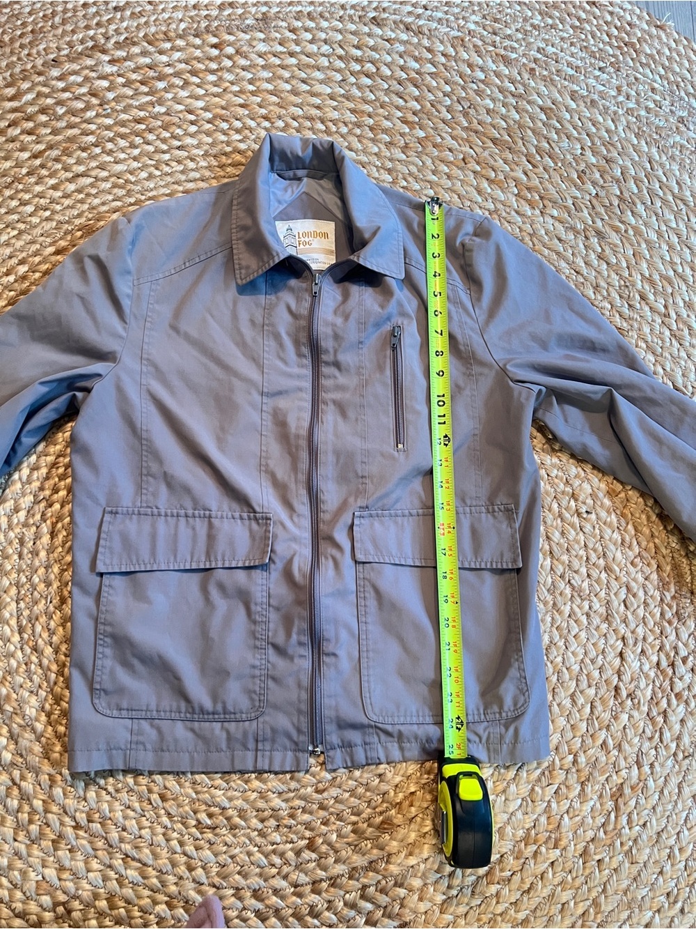 Vintage London Fog Gray Lightweight Zip Jacket Men’s 38 Reg M - Picture 8 of 9